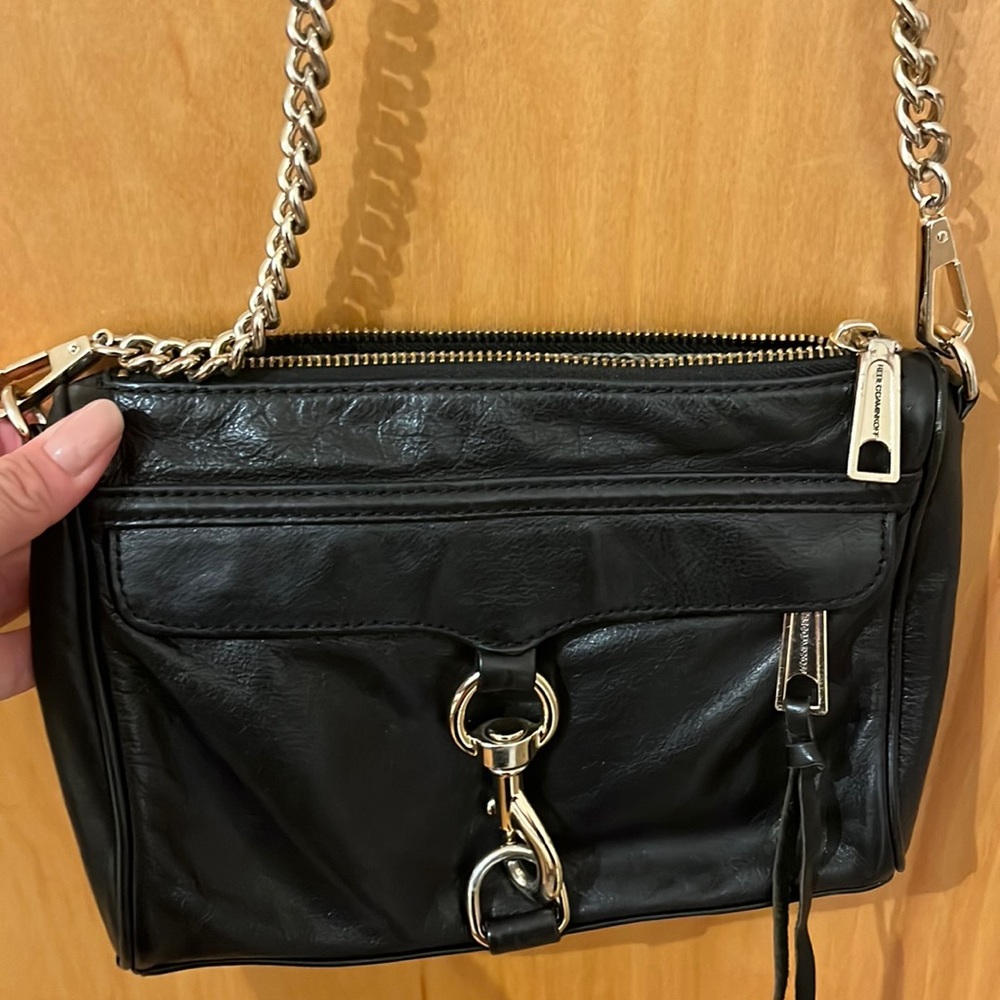 Rebecca Minkoff Mini Mac crossbody bag with gold hardware